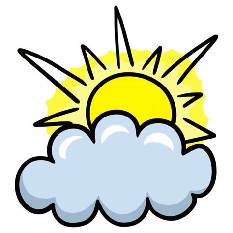 Cloud With A Sun Clipart