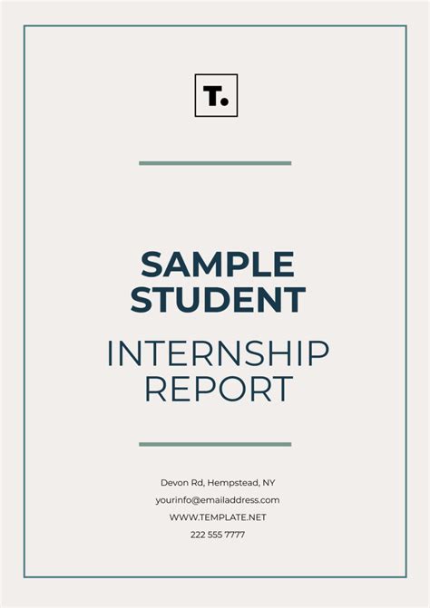 Free Internship Report Templates And Examples Edit Online And Download