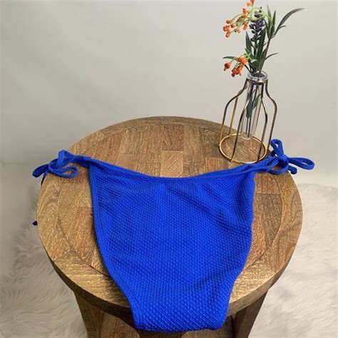 Xhilaration Swim Nwt Cobalt Blue Junior Textured String Bikini