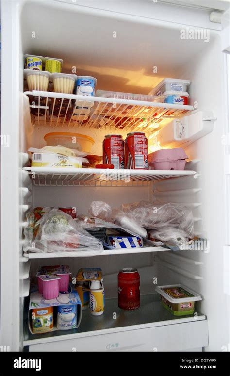 Interior of fridge Stock Photo - Alamy