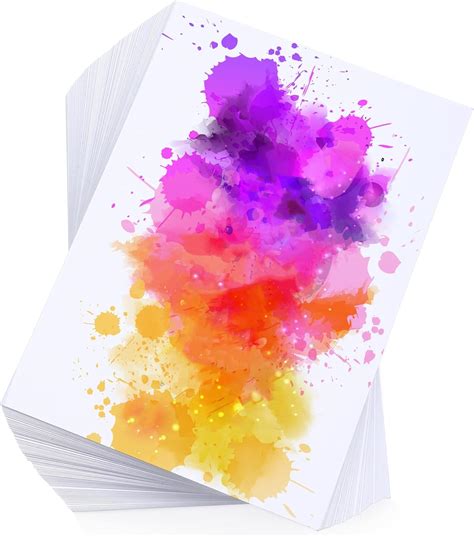 Amazon.com: Spiareal 100 Sheets Watercolor Paper Bulk 140 lb/300 GSM ...