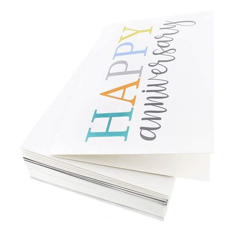 Pack Happy Anniversary Cards With Envelopes Bulk Box Set For