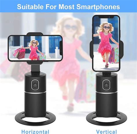 Auto Tracking Phone Holder 360 Rotation Face Body Track Mount Tracking