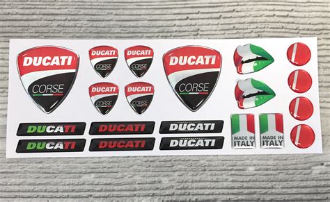 Ducati D Epoxy Resin Domed Emblem Decal Stickers Etsy