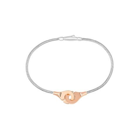 Achat Bracelet Menottes Dinh Van R10 En Or Rose Et Argent