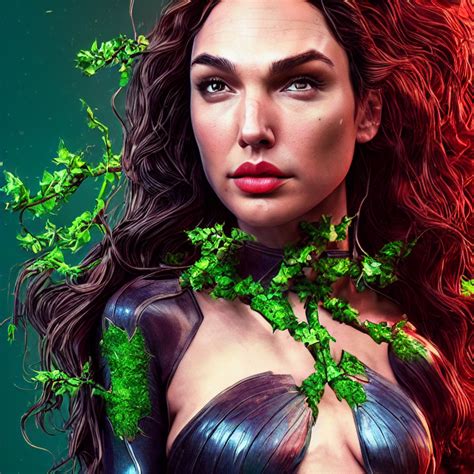 KREA AI Portrait Of Gal Gadot As A Poison Ivy Intricate A