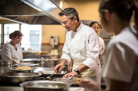 Dominar habilidades culinárias um renomado chef empoderando estudantes