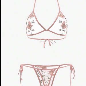 Unb Intimates Sleepwear Butterfly Embroidered Mesh Lingerie Set Nwt Poshmark