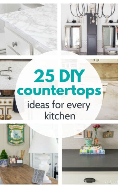 25 Amazing DIY Countertops you can make for cheap - Lovely Etc.