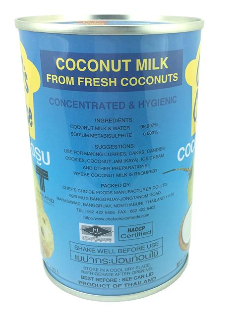 Chef S Choice Coconut Milk 400ml Pure And Creamy 1 Pack