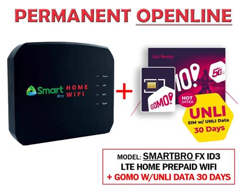 SMART BRO OPENLINE Home Prepaid Wifi BLACK CAT4 FX ID3 Lazada PH