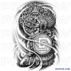 Aztec Emperor Cuauhtemoc Tattoo Design - ₪ AZTEC TATTOOS ₪ Warvox Aztec ...