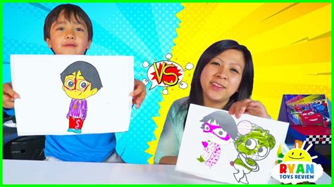 3 Marker Challenge With Ryan Vs Mommy Youtube