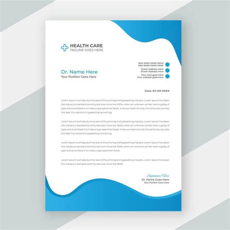 medical healthcare doctor letterhead pad template design