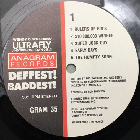 Wendy O. Williams – Deffest! And Baddest! 1988 UK press Vinyl LP | Aukro