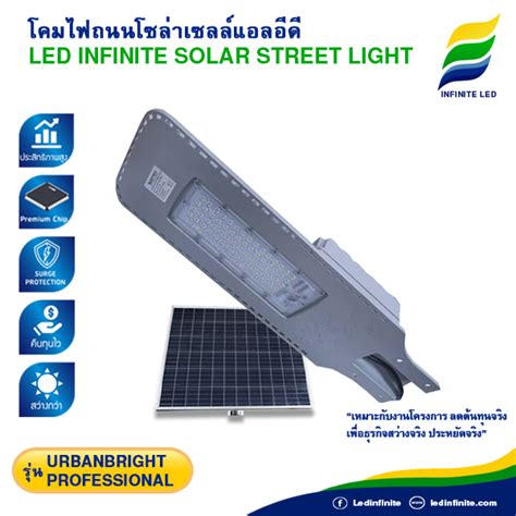 โคมไฟถนนโซล่าเซลล์ Led ราคาถูก ประหยัดค่าไฟ รุ่น Urbanbright Pro 50w