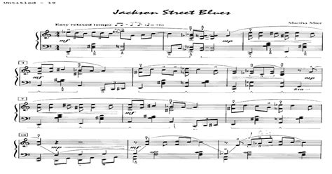 Jackson Street Blues Piano Piano Sheet Music Jackson Blues Street