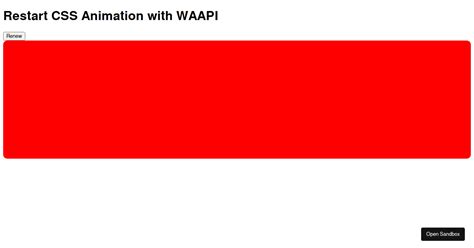 Restart Css Animation With Waapi Codesandbox