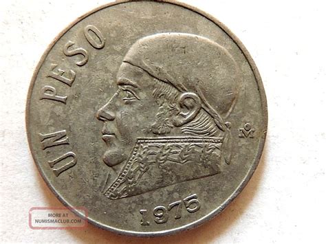 1975 Mexican Un 1 Peso Coin