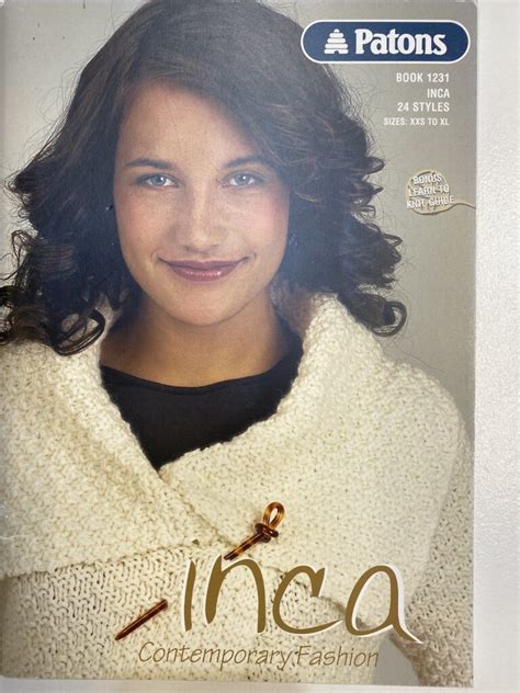 Patons Inca Contemporary Fashion Knitting Pattern Book 1231 Yarn For