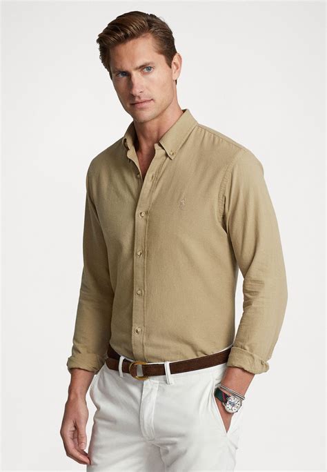 Polo Ralph Lauren Long Sleeve Sport Shirt Overhemd Surrey Tanbeige Zalandonl