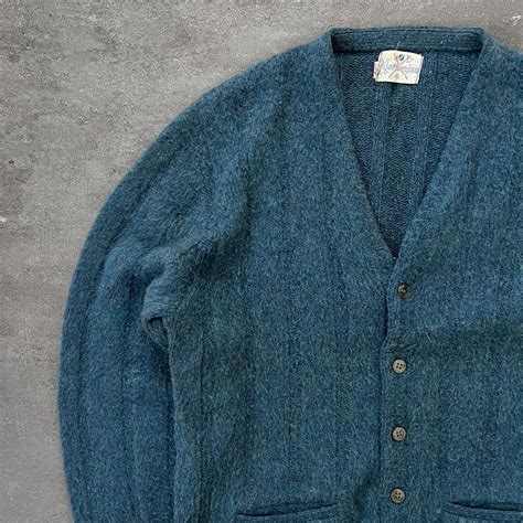 1960s Norweigan Mohair Cardigan Sweater Ametora