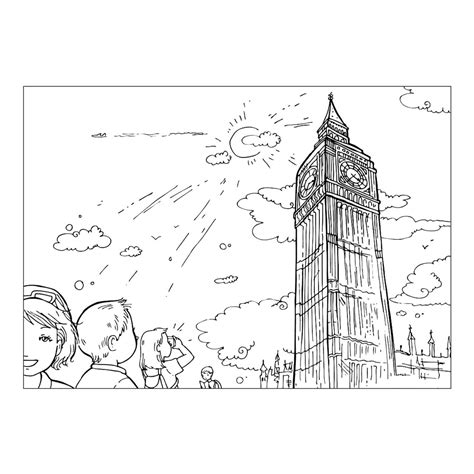 Раскраска Биг-Бен распечатать или скачать
