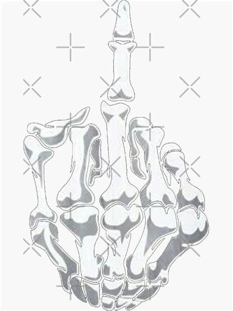 Fuck You Middle Finger Sticker For Sale By Shop Fun Redbubble