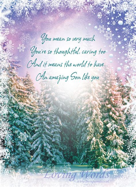 Amazing Christmas Son Greeting Cards By Loving Words