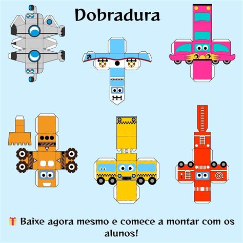 Dobradura Para Imprimir E Montar - Dobraduras Divertidas para Imprimir e Montar! – Matemaginando