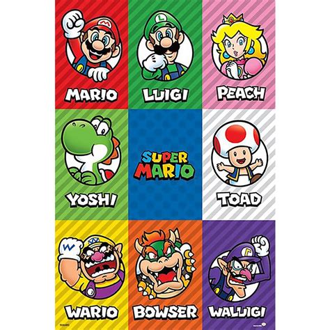 Close Up Nintendo Super Mario Poster Character Parade Cm X Cm