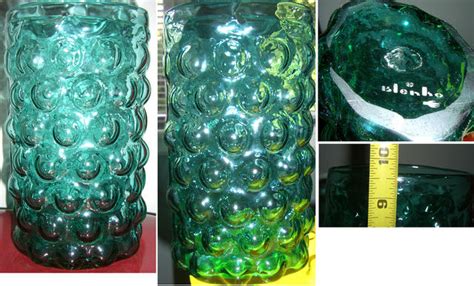 Blenko Glass Vineyard Bubble Wrapbubblewrap Vase Aqua 88548647