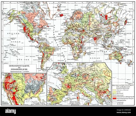 Geological world map Cut Out Stock Images & Pictures - Alamy