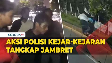 Aksi Kejar Kejaran Polisi Tangkap Jambret Telepon Genggam Di Kelapa Gading