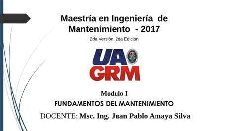 PDF Maestría en Ingeniería de Mantenimiento 2017 PDF