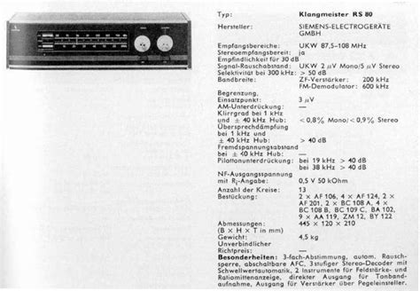 Siemens Klangmeister Rs Hifi Wiki