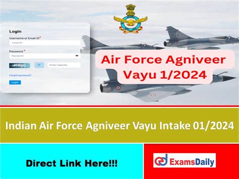 Indian Air Force Agniveer Vayu Intake 01 2024 Short Notice OUT 10th