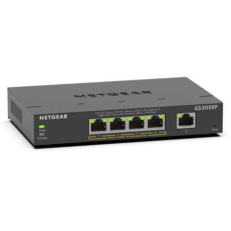 Netgear GS305EP 5 Port Gigabit PoE Compliant GS305EP 100NAS B H