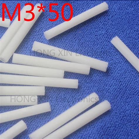 M350 50mm 1 Pcs White Nylon Hex Female Female Standoff Spacer Threaded Hexagonal Spacer