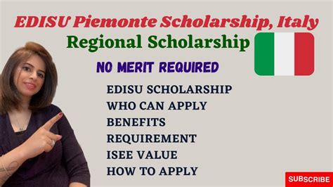 EDISU PIEMONTE SCHOLARSHIP IN DETAIL Requirement Benefits Documents