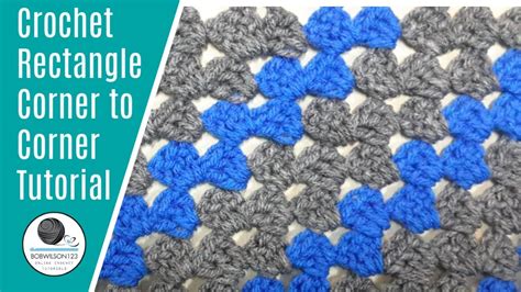 Rectangle Corner To Corner Granny Crochet Tutorial Scarf Or Blanket