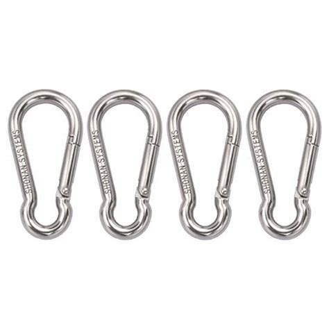 Shonan 31 Inch Carabiner Clips 4 Pack Heavy Duty Stainless Steel