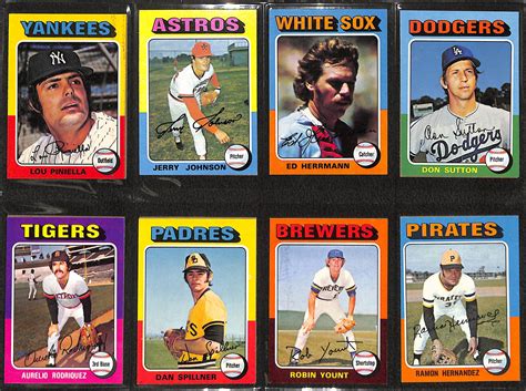 Lot Detail 1975 Topps Baseball Complete Set Of 660 Cards Featuring