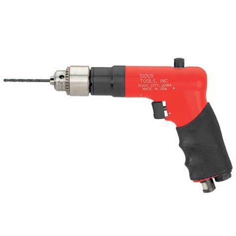 Pistol Grip Reversible Air Drill 1 4 Inch Chuck 2000 RPM Sioux Tools