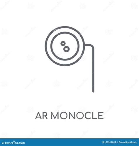 Linear Monocle Emoji Icon From Emoji Outline Collection Thin Line