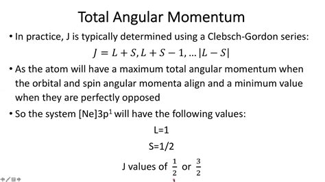 8 20 Total Angular Momentum Youtube