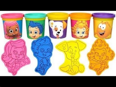 Bubble Guppies Play Doh Molds Can Heads Learn Color With Molly Gil