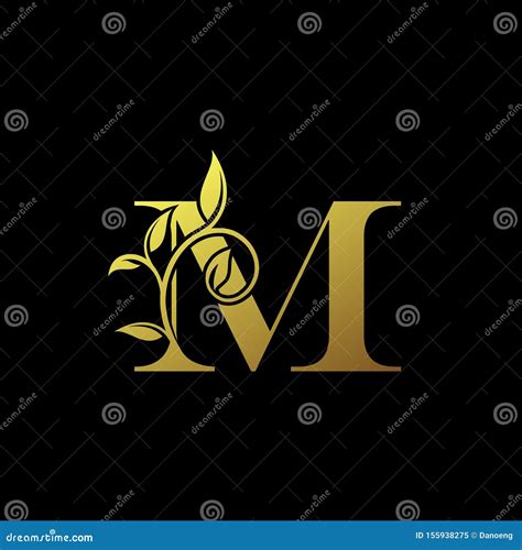 Classy Gold Letter M Logo Icon Initial Letter M Design Vector Luxury