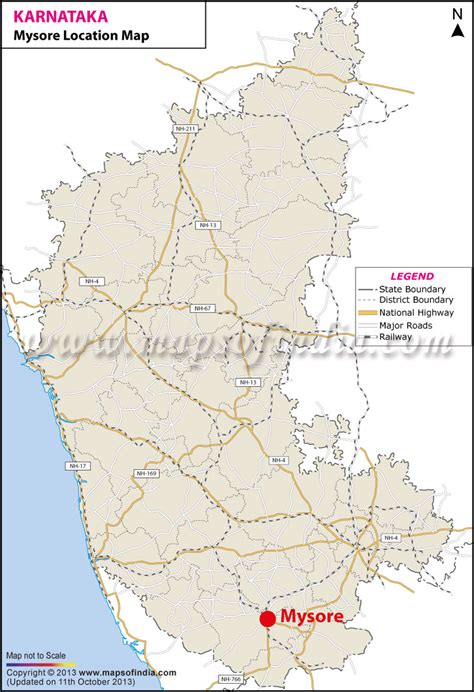 Mysore Map In Karnataka - Blythe Starlene