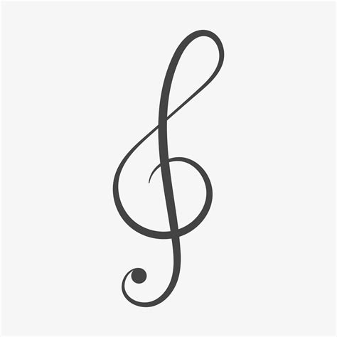 Treble clef icon. Musical Note, classic melody. illustration 45342731 ...